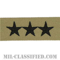 中将（Vice Admiral (VADM)）[デザート/海軍階級章/ミニサイズ/生地テープパッチ/ペア（2枚1組）]の画像