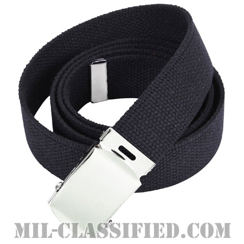 米軍 ブラック・トラウザーズベルト (ドレス用シルバーバックル) [レプリカ]の画像
