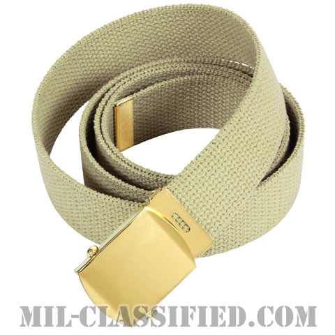 米軍 カーキ・トラウザーズベルト (ドレス用ゴールドバックル) [レプリカ]の画像