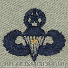 戦闘空挺章 (マスター) 降下1回（Combat Parachutist Badge, Master, One Jump）[ABU/パッチ]画像