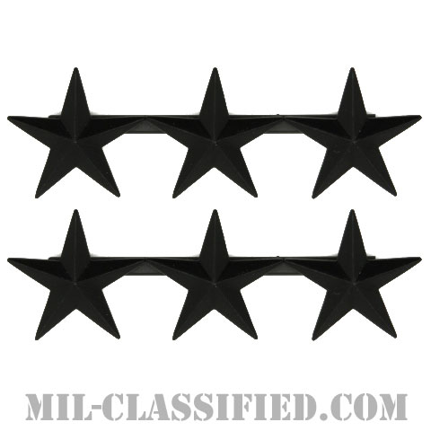 中将（Lieutenant General (LTG)）[サブデュード（ブラックメタル）/階級章/バッジ/ペア（2個1組）]の画像