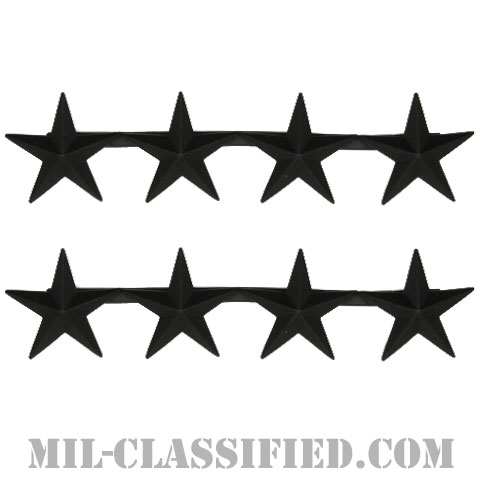 大将（General (GEN)）[サブデュード（ブラックメタル）/階級章/バッジ/ペア（2個1組）]の画像