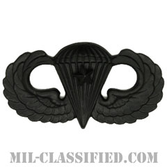 戦闘空挺章 (ベーシック) 降下1回（Combat Parachutist Badge, Basic, One Jump）[サブデュード（ブラックメタル）/バッジ]の画像