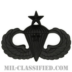 戦闘空挺章 (シニア) 降下1回（Combat Parachutist Badge, Senior, One Jump）[サブデュード（ブラックメタル）/バッジ]の画像