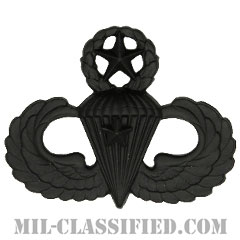 戦闘空挺章 (マスター) 降下1回（Combat Parachutist Badge, Master, One Jump）[サブデュード（ブラックメタル）/バッジ]の画像