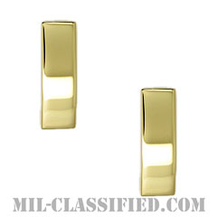 少尉（Second Lieutenant/Ensign）[カラー/コート用レギュラーサイズ/海軍・海兵隊階級章/バッジ/ペア（2個1組）]の画像