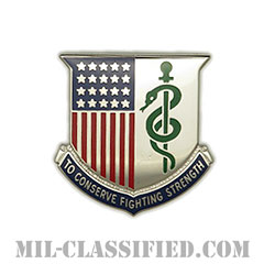 衛生連隊（Army Medical Department (AMEDD) Regiment）[カラー/旧デザイン（-2014）/クレスト（Crest・DUI・DI）バッジ]の画像