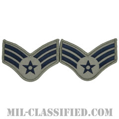 上等空兵（Senior Airman）[ABU/メロウエッジ/空軍階級章/Large（男性用）/パッチ/ペア（2枚1組）]の画像