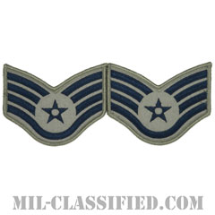 軍曹（Staff Sergeant）[ABU/メロウエッジ/空軍階級章/Large（男性用）/パッチ/ペア（2枚1組）]画像