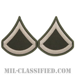 上等兵（Private First Class (PFC)）[AGSU/メロウエッジ/階級章（男性用）/パッチ/ペア（2枚1組）]画像