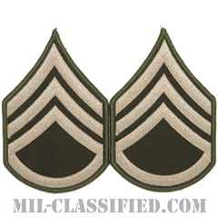 二等軍曹（Staff Sergeant (SSG)）[AGSU/メロウエッジ/階級章（男性用）/パッチ/ペア（2枚1組）]画像