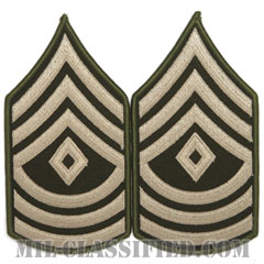 先任曹長（First Sergeant (1SG)）[AGSU/メロウエッジ/階級章（男性用）/パッチ/ペア（2枚1組）]画像