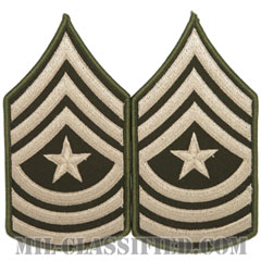 上級曹長（Sergeant Major (SGM)）[AGSU/メロウエッジ/階級章（男性用）/パッチ/ペア（2枚1組）]画像
