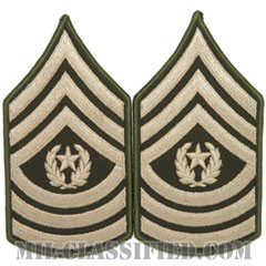 最先任上級曹長（Command Sergeant Major (CSM)）[AGSU/メロウエッジ/階級章（男性用）/パッチ/ペア（2枚1組）]画像