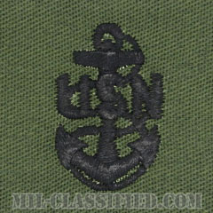 上等兵曹（Chief Petty Officer）[サブデュード/海軍階級章/生地テープパッチ/ペア（2枚1組）]の画像