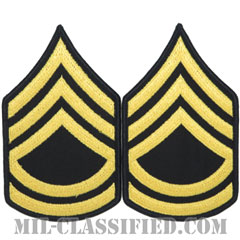 一等軍曹（Sergeant First Class (SFC)）[カラー（ブルー）/メロウエッジ/階級章（男性用）/パッチ/ペア（2枚1組）]画像