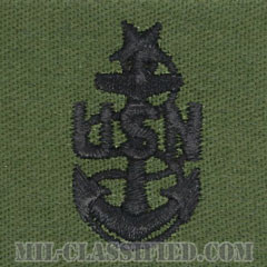 上級上等兵曹（Senior Chief Petty Officer）[サブデュード/海軍階級章/生地テープパッチ/ペア（2枚1組）]の画像