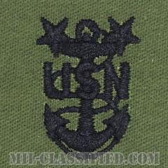 最先任上等兵曹（Master Chief Petty Officer）[サブデュード/海軍階級章/生地テープパッチ/ペア（2枚1組）]の画像