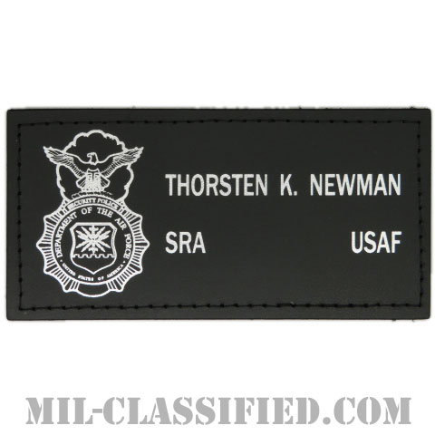 THORSTEN K. NEWMAN上等空兵 (空軍警備隊章(セキュリティーポリス))（Senior Airman, Security Police Badge）[レザーネームタグ/ベルクロ付パッチ]画像