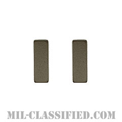 少尉（Second Lieutenant/Ensign）[サブデュード（ブラックメタル）/襟用ミニサイズ/海軍・海兵隊階級章/バッジ/ペア（2個1組）]の画像