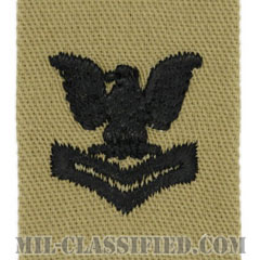 二等兵曹（Petty Officer Second Class）[デザート/海軍階級章/生地テープパッチ/ペア（2枚1組）]の画像