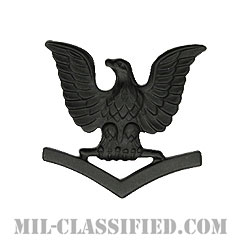 三等兵曹（Petty Officer Third Class）[サブデュード（ブラックメタル）/海軍階級章/キャップ用/バッジ]画像