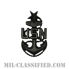 上級上等兵曹（Senior Chief Petty Officer）[サブデュード（ブラックメタル）/海軍階級章/キャップ用/バッジ]画像