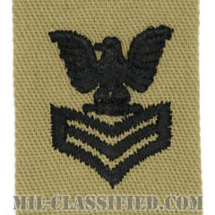 一等兵曹（Petty Officer First Class）[デザート/海軍階級章/生地テープパッチ/ペア（2枚1組）]画像