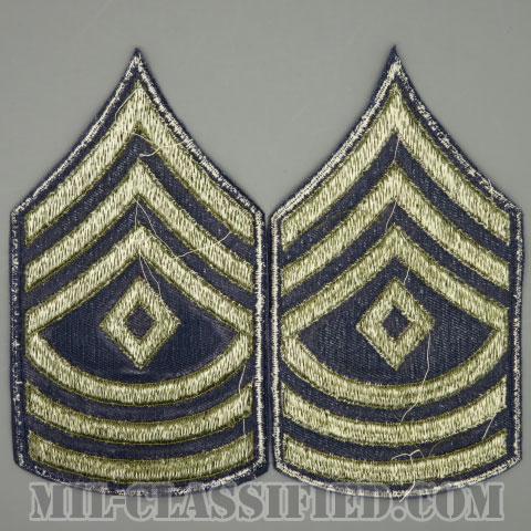 先任曹長（First Sergeant (1SG)）[カットエッジ/階級章（1951-1959）/パッチ/ペア（2枚1組）]画像