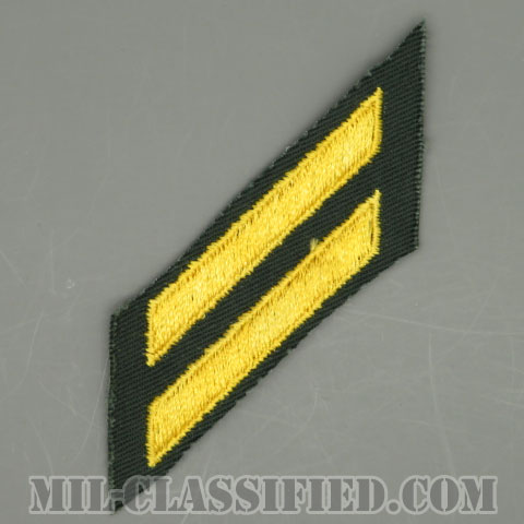 年功章 2連(勤続6年)（Service Stripe）[グリーン・ツイル生地/1950s/パッチ/1点物]の画像