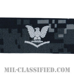 三等兵曹（Petty Officer Third Class）[NWU Type1/襟用階級章/生地テープパッチ/ペア（2枚1組）]の画像