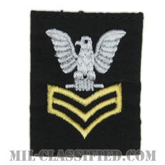 一等兵曹（ゴールド）（Petty Officer First Class, Good conduct）[コールドウェザーパーカー用（ブラック）スライドオン階級章]画像