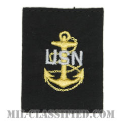 上等兵曹（Chief Petty Officer）[コールドウェザーパーカー用（ブラック）スライドオン階級章]の画像