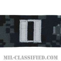 大尉（Lieutenant）[NWU Type1/襟用階級章/生地テープパッチ/ペア（2枚1組）]画像
