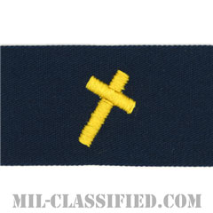キリスト教従軍牧師科章（Chaplain Corps, Christian）[カバーオール/海軍徽章/生地テープパッチ]画像