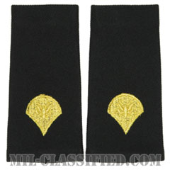 特技兵（Specialist (SPC)）[ブラック/ショルダー階級章/ロングサイズ肩章/ペア（2枚1組）]の画像