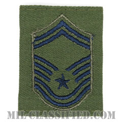 上級曹長（Senior Master Sergeant）[サブデュード（Subdued）/ゴアテックスパーカー用スライドオン空軍階級章]画像