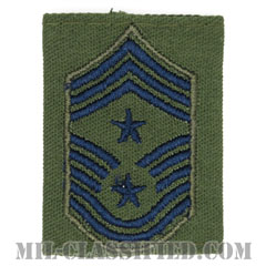 部隊先任最上級曹長（Command Chief Master Sergeant）[サブデュード（Subdued）/ゴアテックスパーカー用スライドオン空軍階級章]の画像