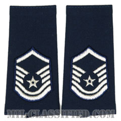 曹長（Master Sergeant）[空軍ブルー/ショルダー階級章（1991-）/ロングサイズ肩章/ペア（2枚1組）]画像