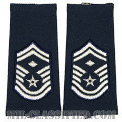 先任上級曹長（First Sergeant (E-8)）[空軍ブルー/ショルダー階級章（1991-）/ロングサイズ肩章/ペア（2枚1組）]画像