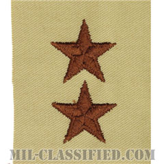 少将（Major General (MG)）[デザート/空軍階級章（肩用）/パッチ/ペア（2枚1組）]の画像