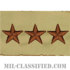 中将（Lieutenant General (LTG)）[デザート/空軍階級章/パッチ/ペア（2枚1組）]の画像