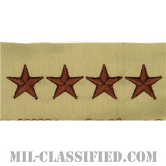 大将（General (GEN)）[デザート/空軍階級章/パッチ/ペア（2枚1組）]の画像