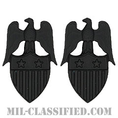 少将補佐官（Aide to the Major General）[サブデュード（ブラックメタル）/兵科章/バッジ/ペア（2個1組）]の画像