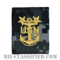 最先任上等兵曹（Master Chief Petty Officer）[NWU Type1/ゴアテックスパーカー用スライドオン階級章]画像