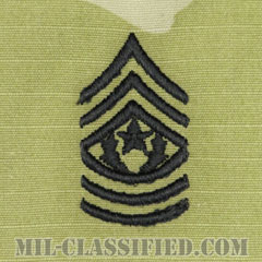 最先任上級曹長（Command Sergeant Major (CSM)）[OCP/階級章/チェスト用縫い付けパッチ]画像