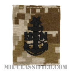 上級上等兵曹（Senior Chief Petty Officer）[NWU Type2（AOR1）/ユニフォーム・パーカー用スライドオン階級章]画像
