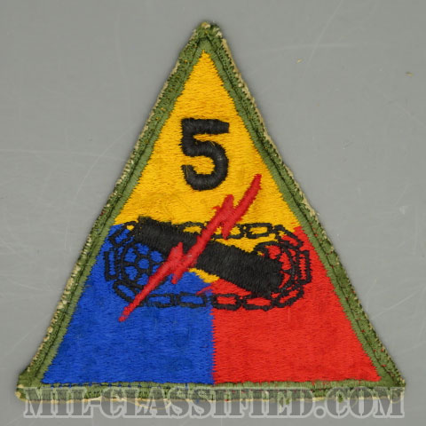 第5機甲師団（5th Armored Division）[カラー/カットエッジ/パッチ/中古1点物]の画像