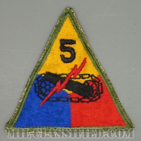 第5機甲師団（5th Armored Division）[カラー/カットエッジ/パッチ/中古1点物]画像