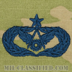 土木技師（建設）章 (シニア)（Civil Engineer Badge, Senior）[OCP/宇宙軍ブルー刺繍/パッチ]画像